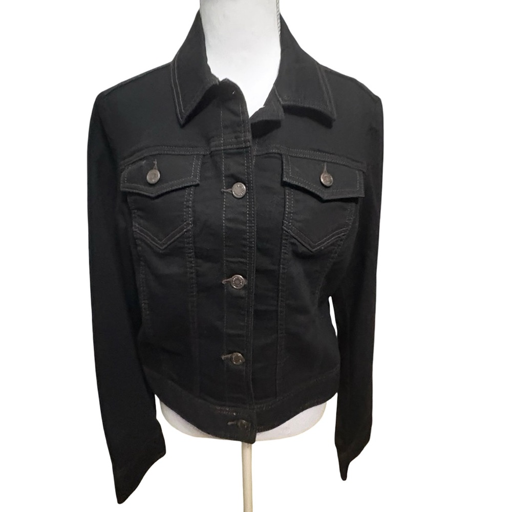 The Limited Black Cropped Denim Jacket
